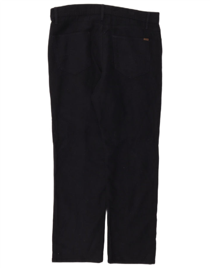 Marks & Spencer Herre Regular Straight Casual Bukser W34 L29 Navy Blue