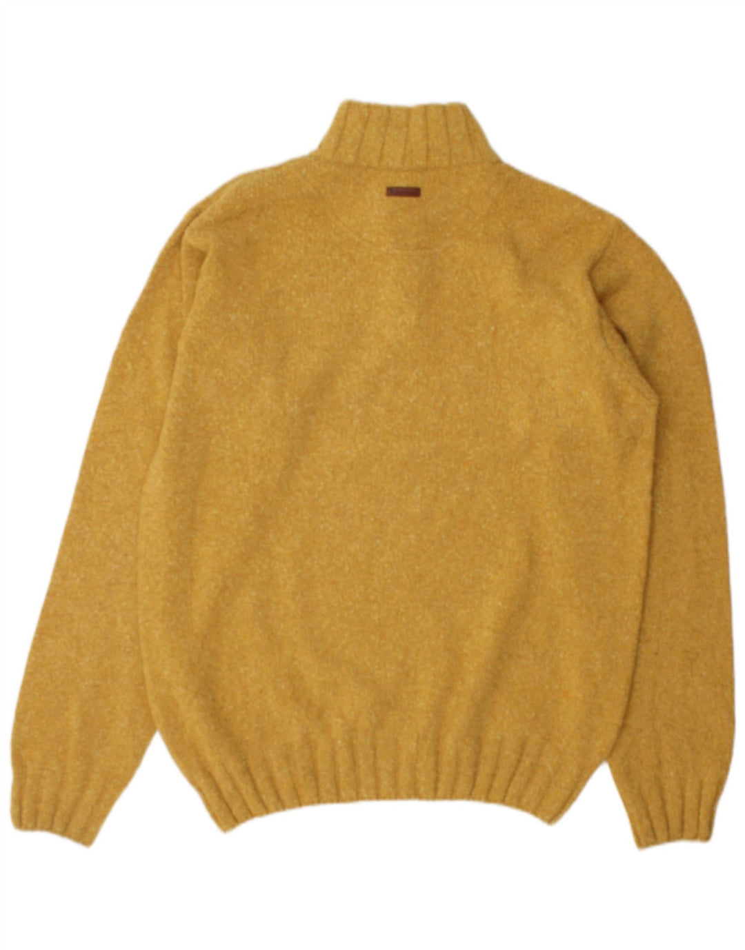 Marlboro Classics Herre Button Neck Jumper Sweater Stor Gul Uld
