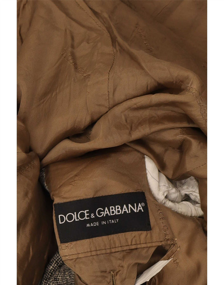 Dolce & Gabbana Herre 1-knaps blazerjakke IT 52 XL Grå Flecked Uld