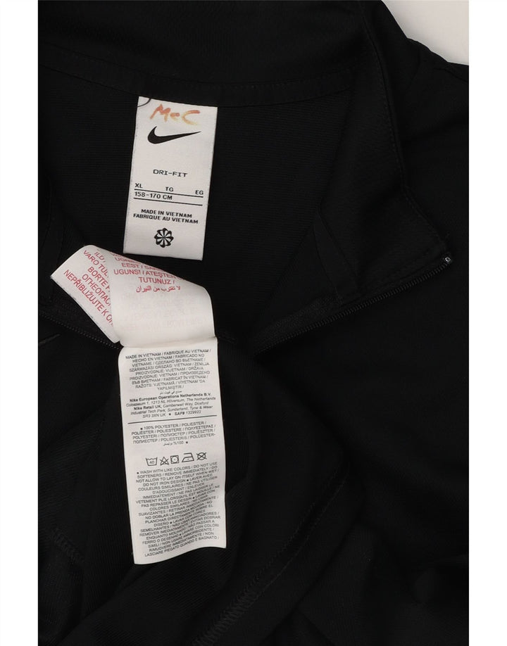 Nike Boys Dri Fit træningsdragt topjakke 13-14 år XL Sort polyester