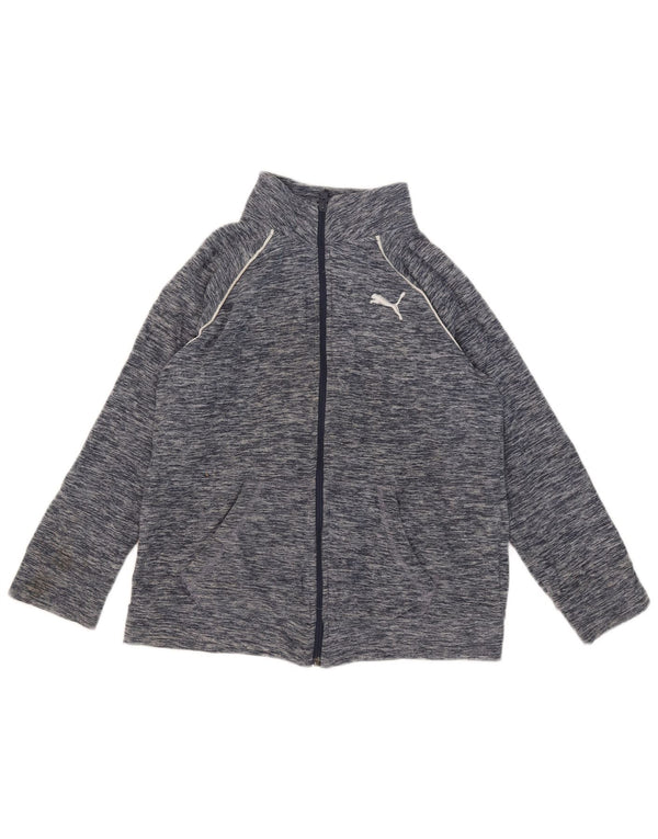 Puma fleecejakke til drenge 12-13 år Large Navy Blue Flecked Polyester