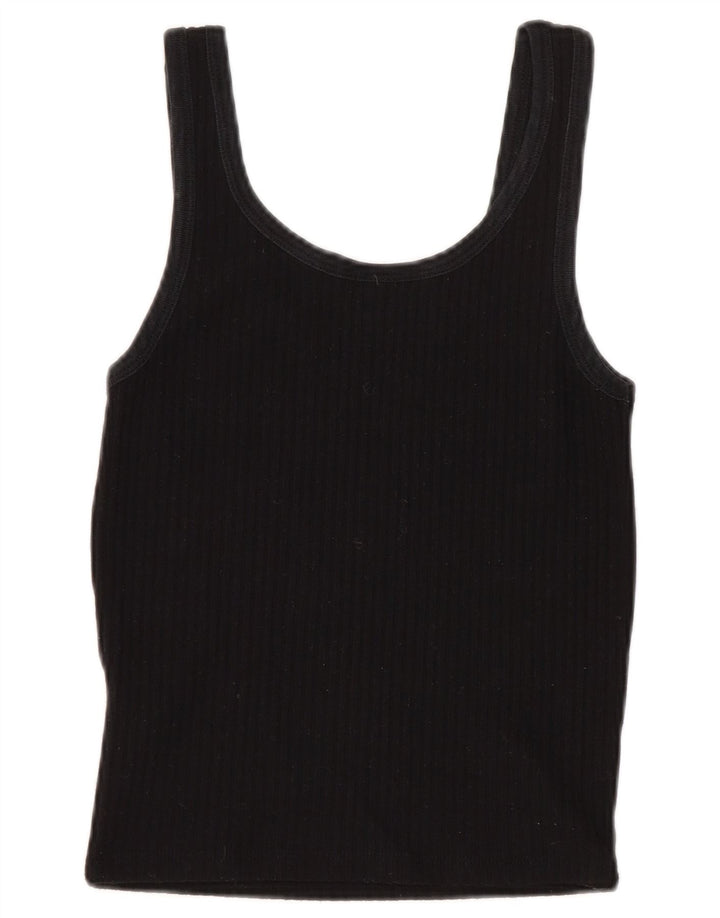 Topshop Dame Cami Top UK 8 Small Black Polyester