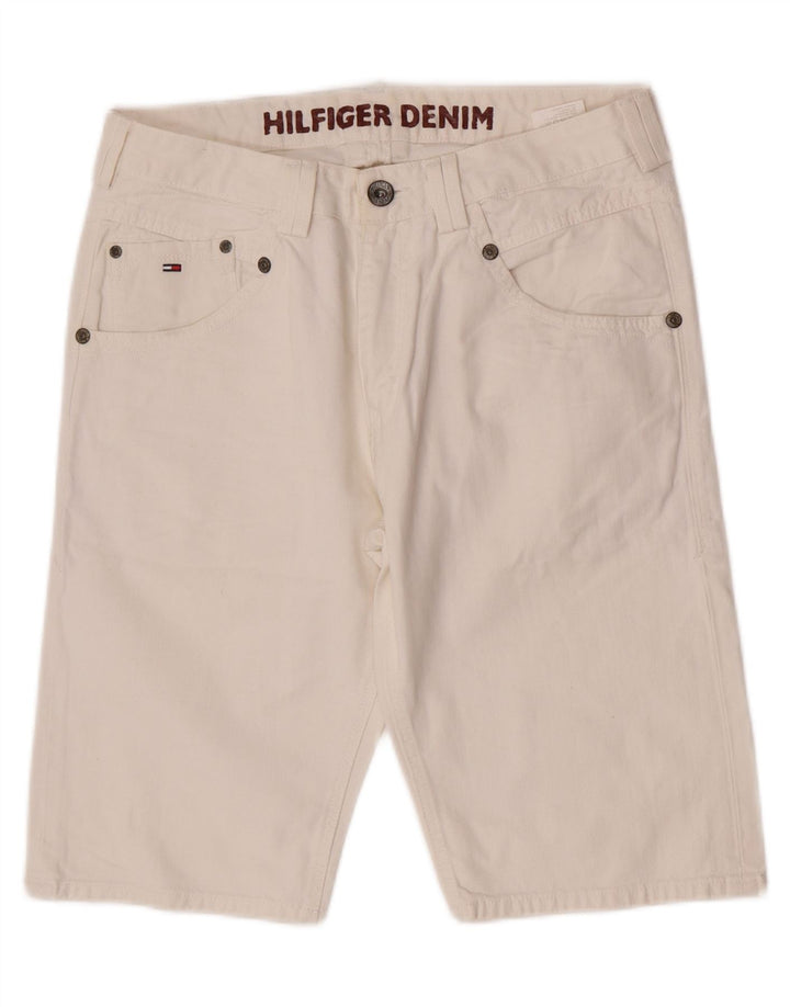 Tommy Hilfiger Herre Denim Shorts W32 Medium White Bomuld