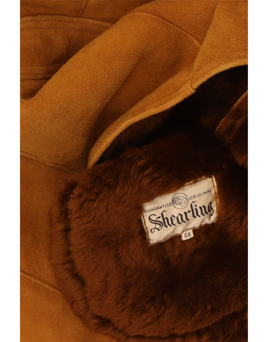 Vintage Dame Shearling Jacket IT 44 Medium Brun