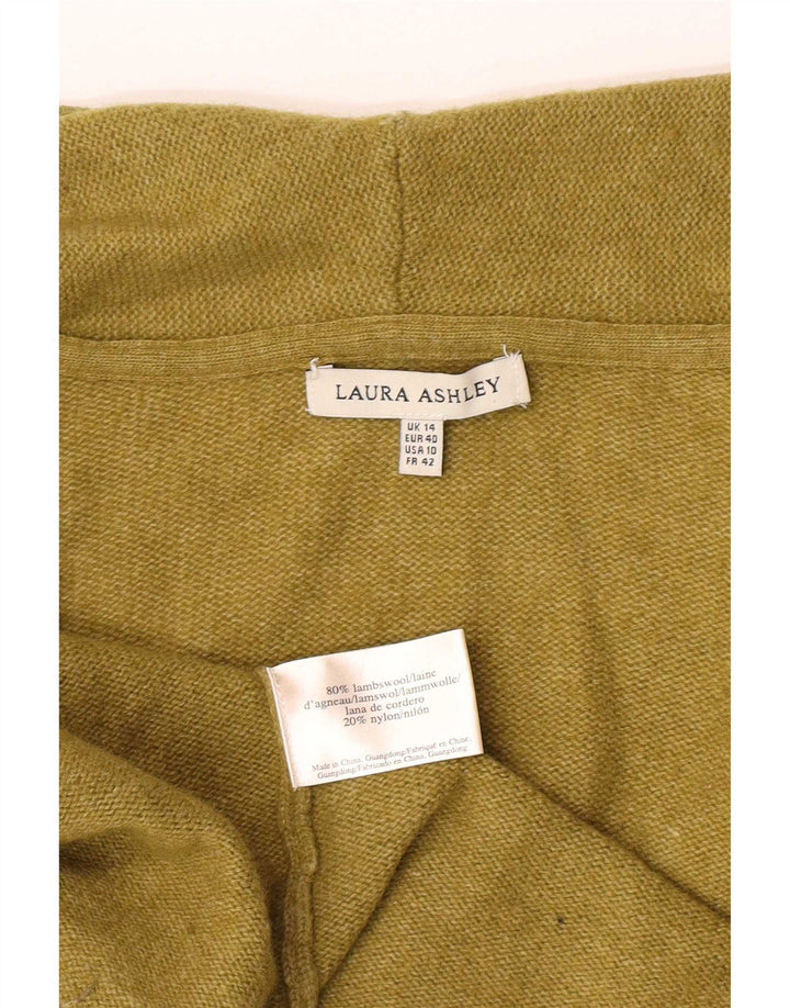 Laura Ashley Womens Open Cardigan Sweater UK 14 Large Green