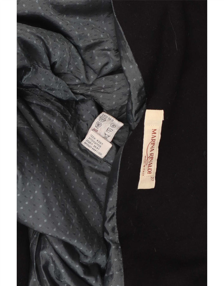 Marina Rinaldi Herre 2-knaps blazerjakke Størrelse 27 Large Black Virgin Wool