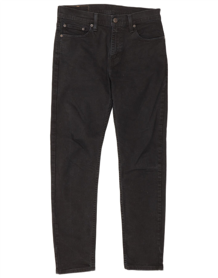 Levi's Herre 512 Tapered Slim Jeans W30 L32 Sort Bomuld