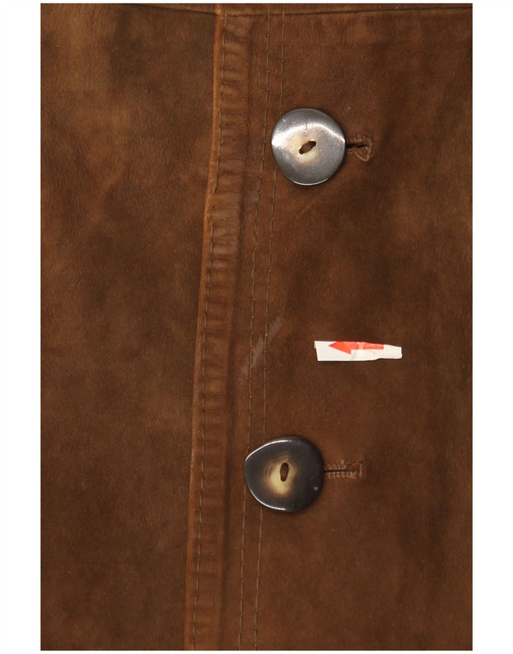Vintage herre ruskind trenchcoat UK 36 lille brun