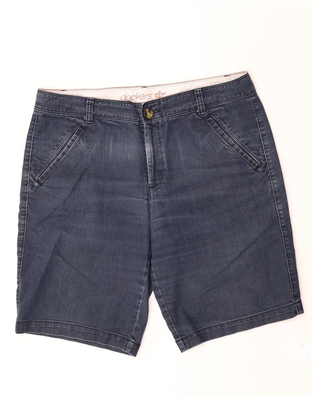 Dockers Dame denim Shorts US 12 Large W34 Navy Blue Bomuld