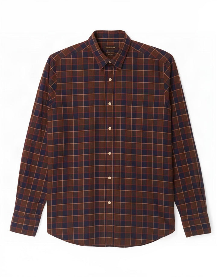 Massimo Dutti Herreskjorte Stor brun ternet