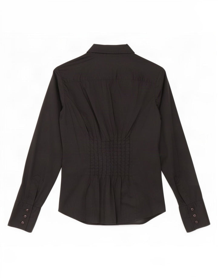 Benetton Womens Pullover Shirt UK 10 Small Black