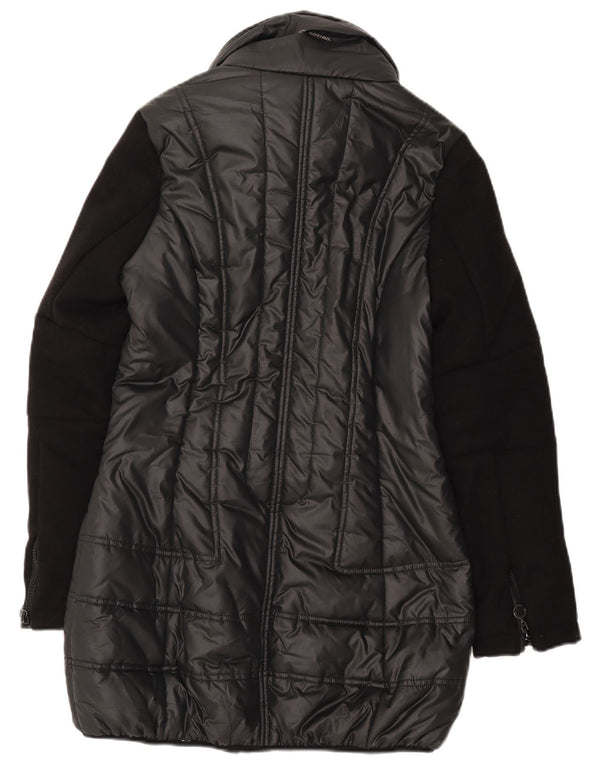 Fornarina Dame Polstret Frakke UK 10 Small Black Polyester