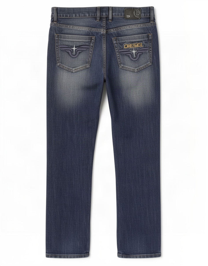 Diesel Straight Jeans til mænd W34 L34 Blå Bomuld