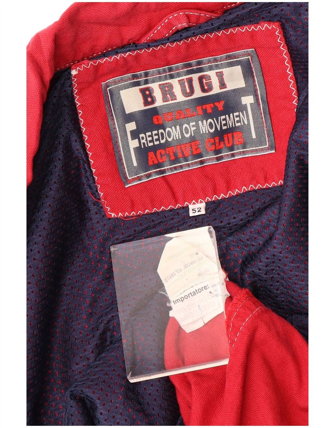 Brugi Herre Graphic Utility Jacket IT 52 XL Rød Bomuld