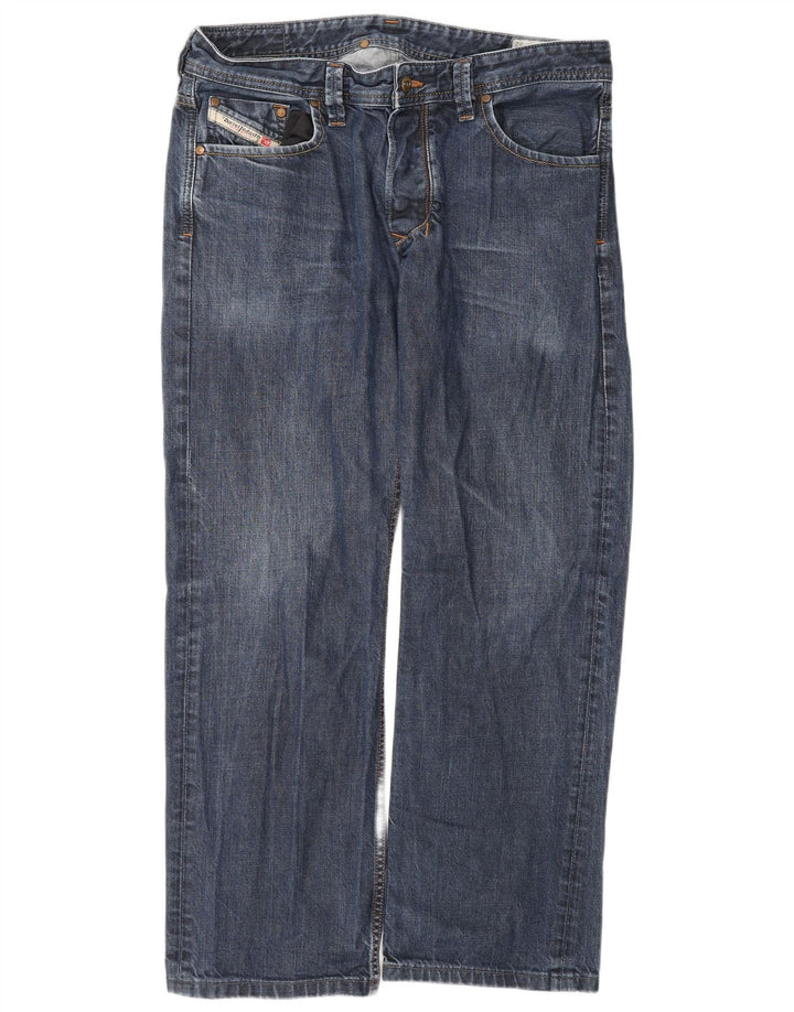 Diesel Straight Jeans til mænd W34 L29 Blå Bomuld