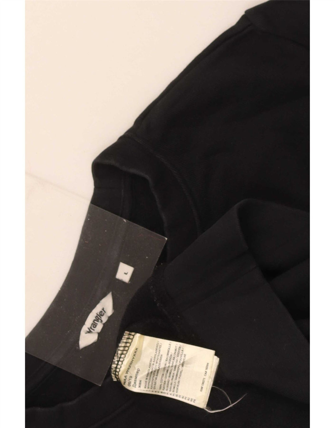 Wrangler Dame Grafisk Sweatshirt Jumper UK 16 Stor sort bomuld