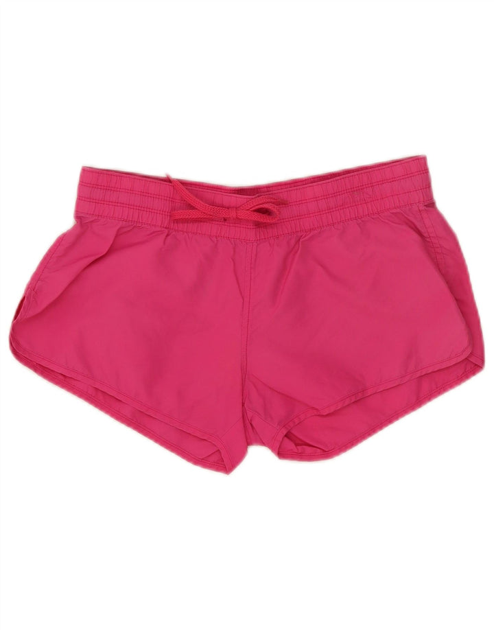 Champion Womens Sports Shorts UK 10 Small Pink Polyamide