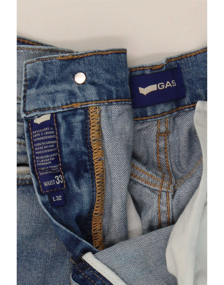 Gas Herre cropped jeans W33 L26 blå bomuld