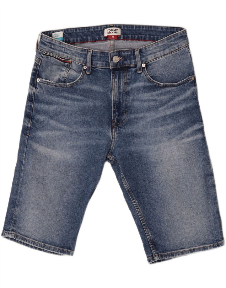 Tommy Hilfiger Herre Denim Shorts W32 Medium Blue Bomuld