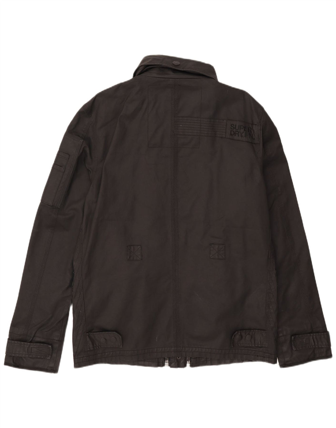 Superdry Military Jacket til mænd UK 44 2XL sort bomuld