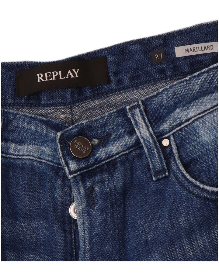 Replay Dame Marillard Straight Jeans W27 L29 Blå