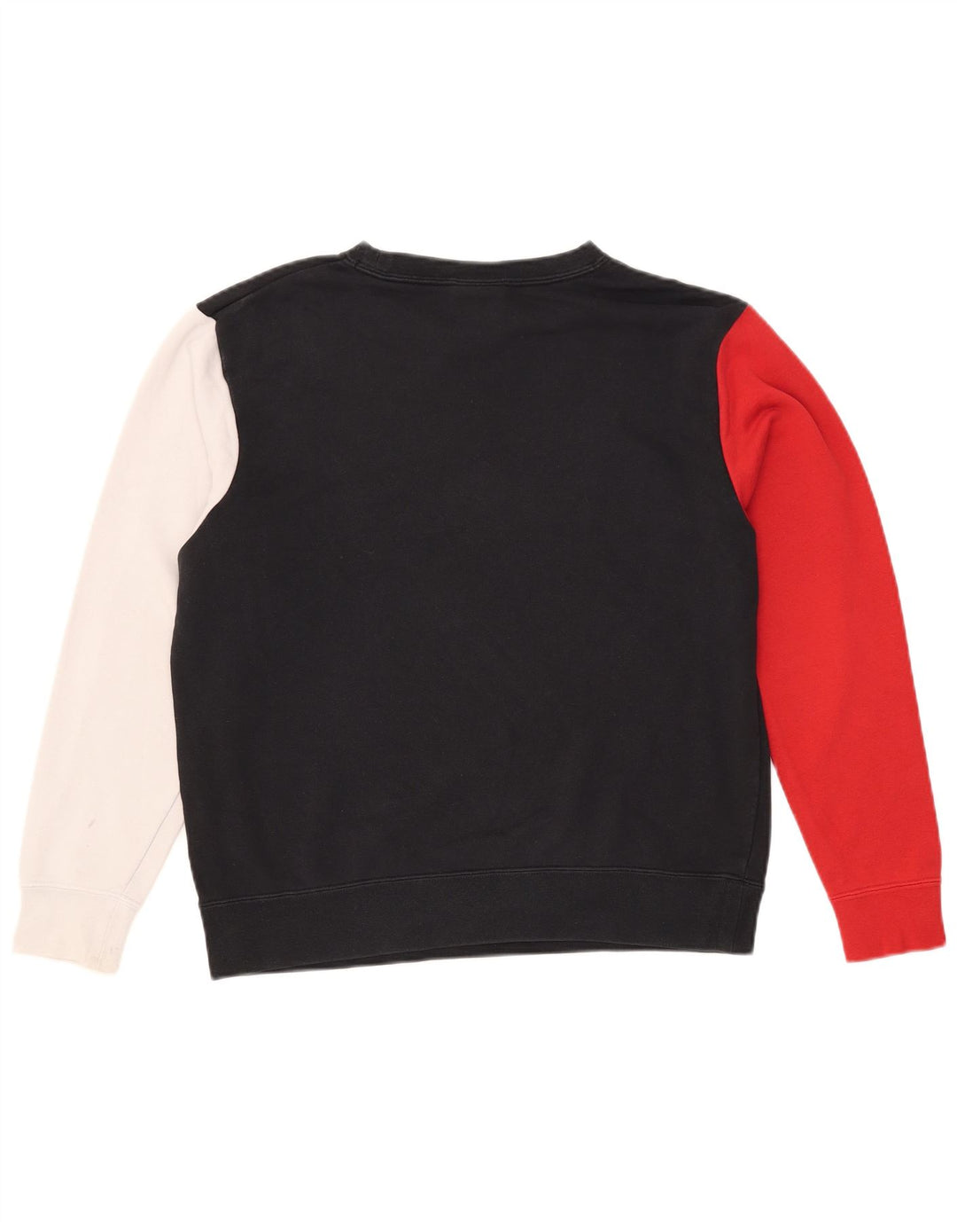 NIKE Oversized Sweatshirt Jumper UK 10 Small Black Colourblock