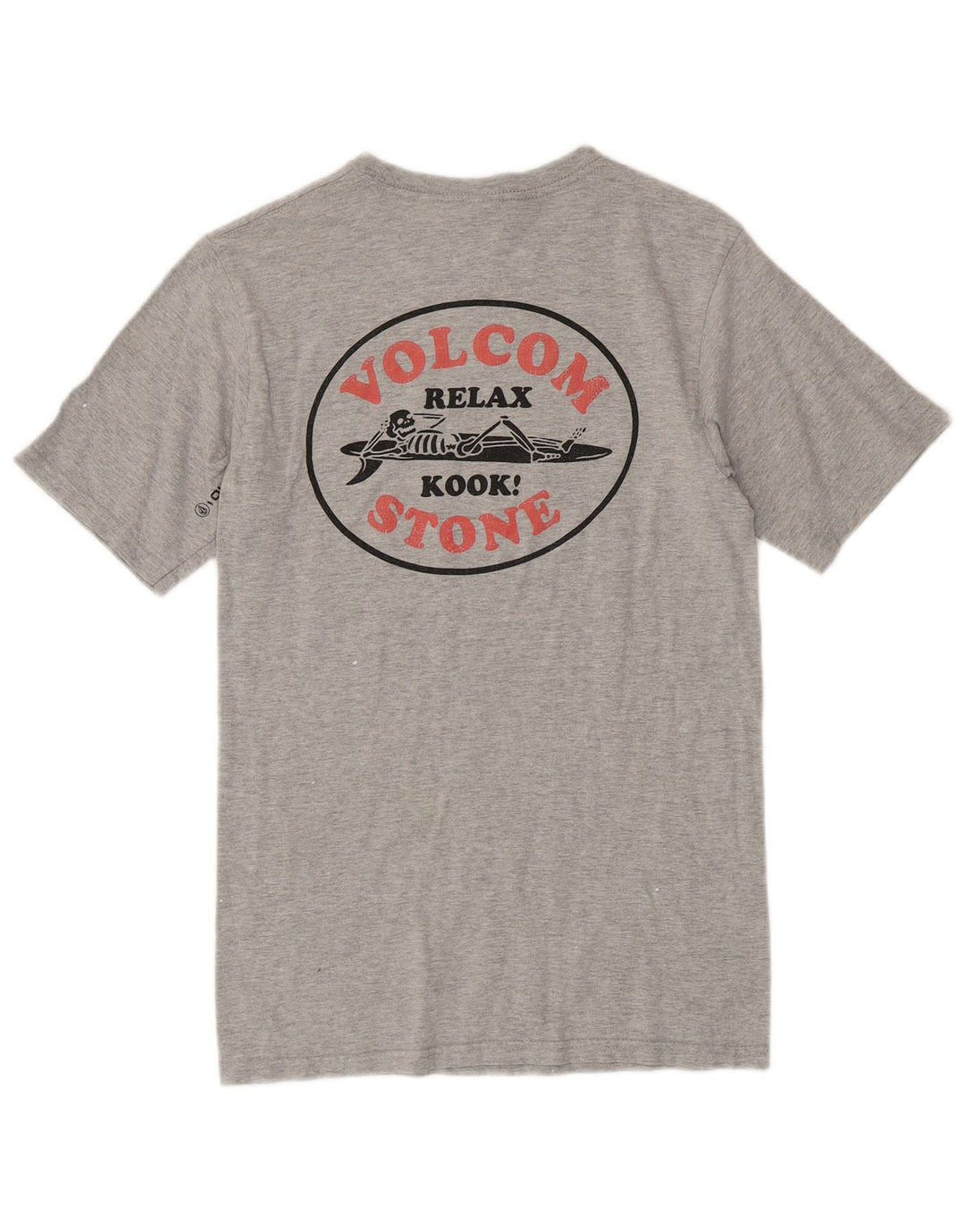 Volcom Herre Grafisk T-Shirt Top Lille Grå Bomuld