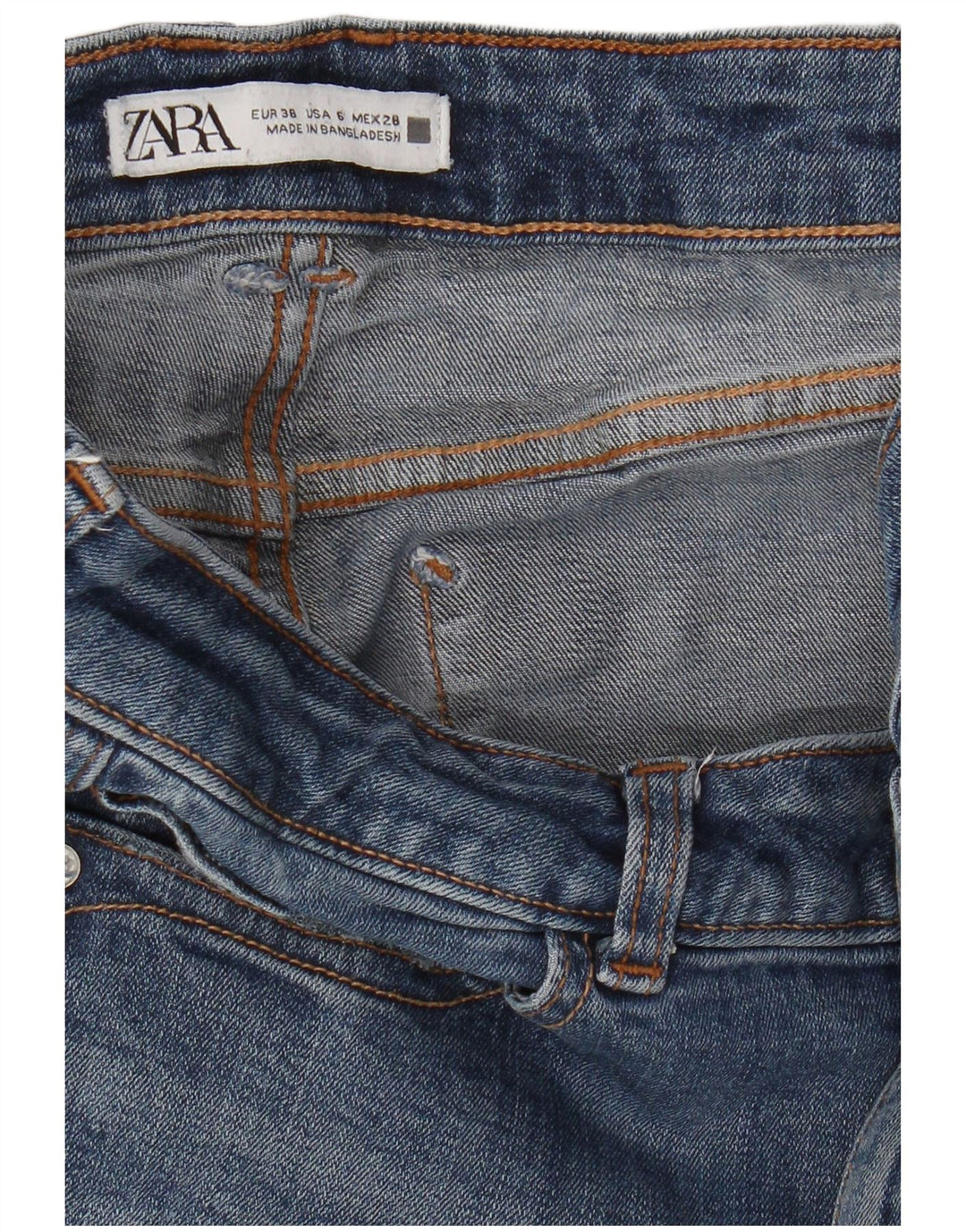 Zara Dame Slim Jeans EU 38 Small W28 L26 Blå