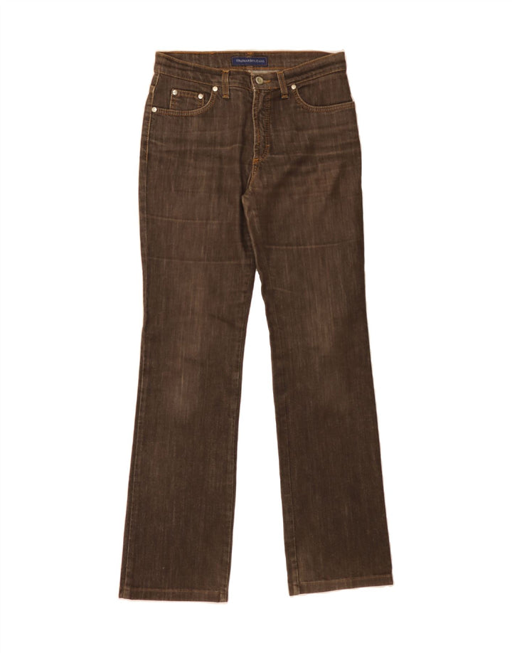 TRUSSARDI Womens Straight Jeans W26 L30 Brown Cotton Vintage Trussardi and Second-Hand Trussardi from Messina Hembry 