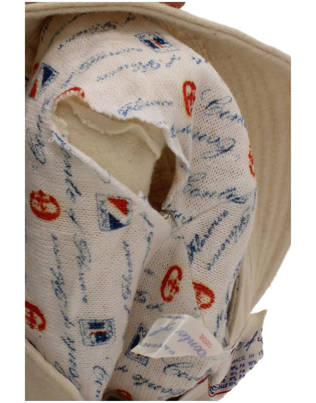 Conte of Florence Herre Bucket Hat Large Off White Wool