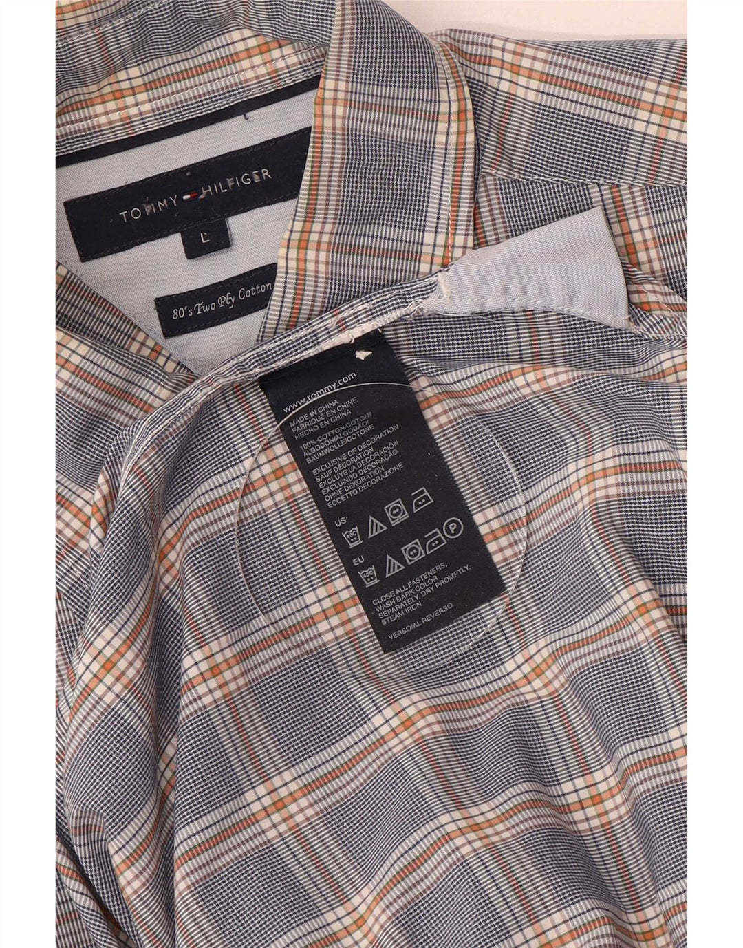 Tommy Hilfiger Herreskjorte Stor Blå Bomuld