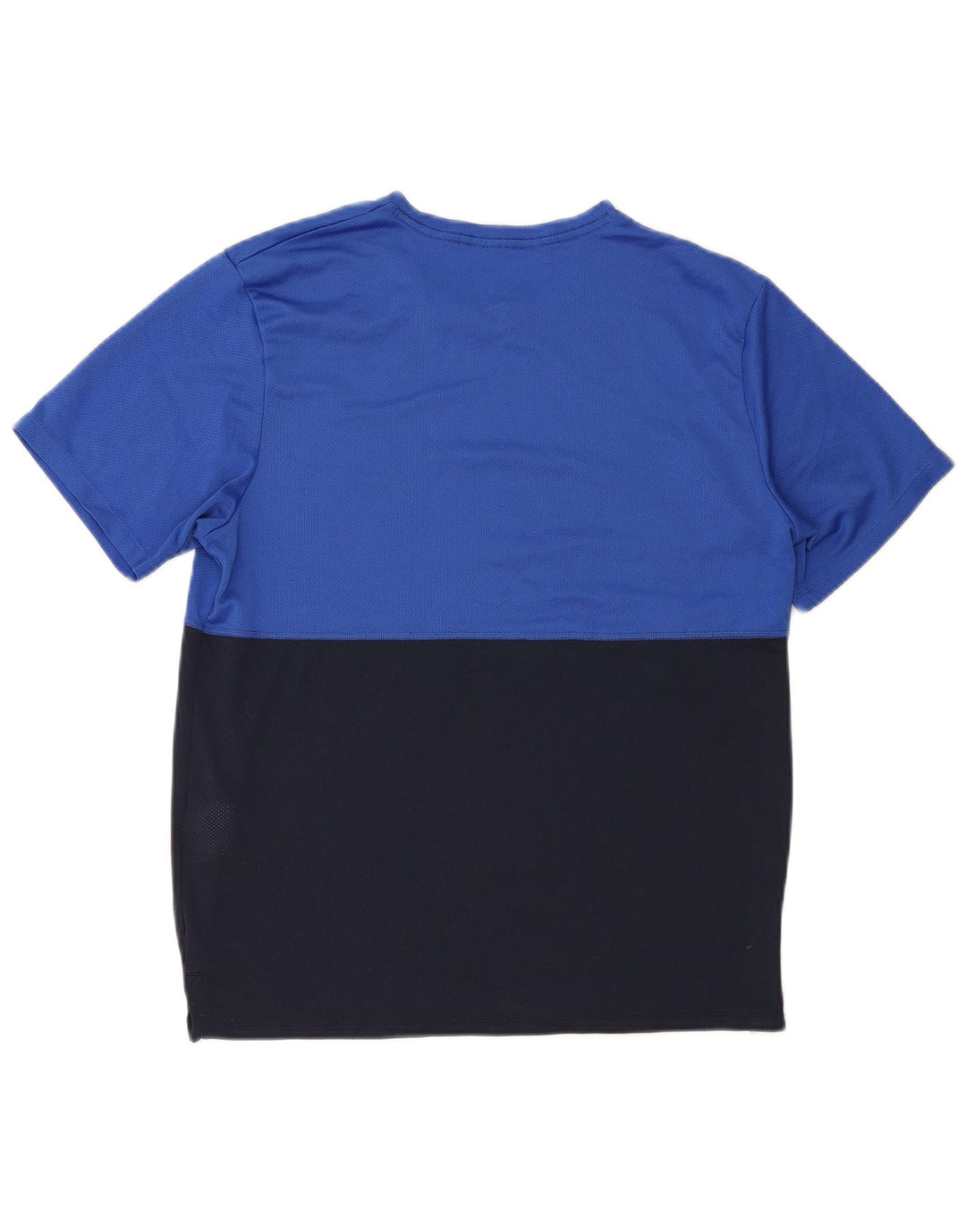 Nike Herre T-shirt Top Medium Blue Colourblock Polyester Sports