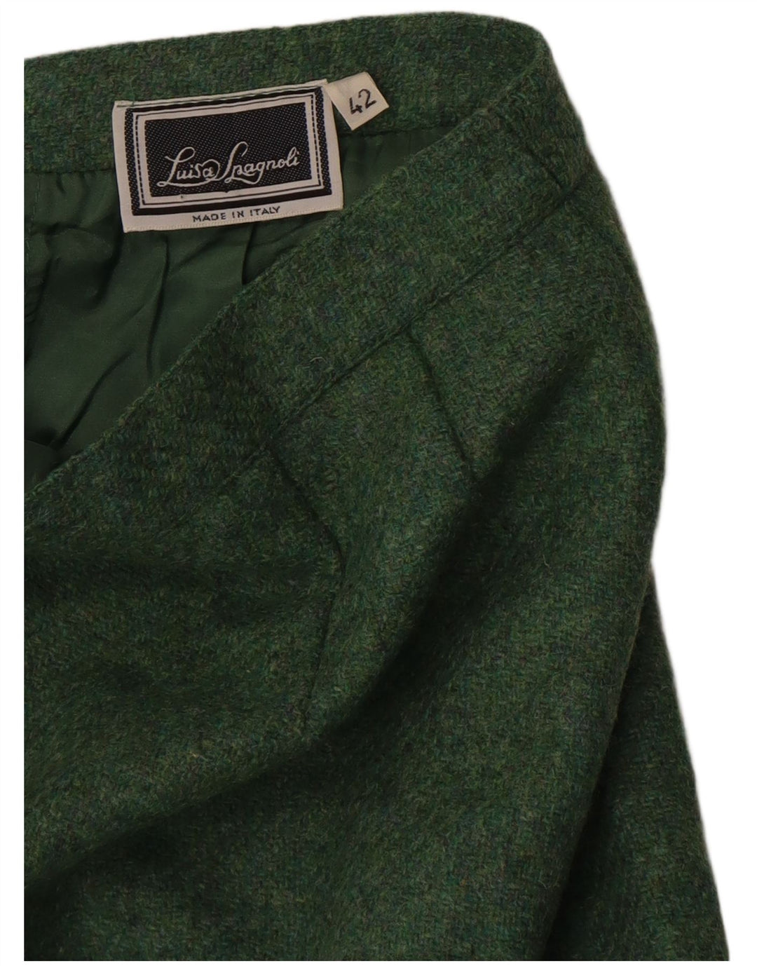 Luisa Spagnoli Dame Pencil Skirt IT 42 Medium W27 Green Acetate