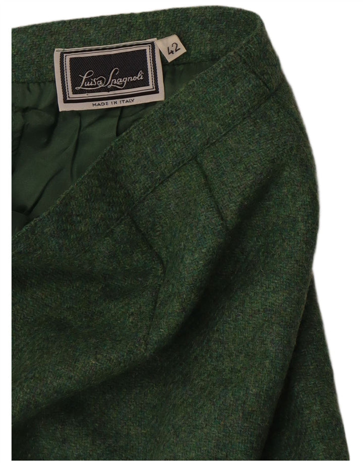 Luisa Spagnoli Dame Pencil Skirt IT 42 Medium W27 Green Acetate