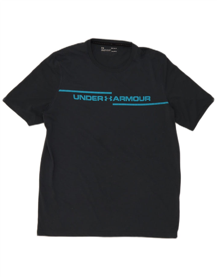 Under Armour Herre Heat Gear Grafisk T-Shirt Top Medium Grå