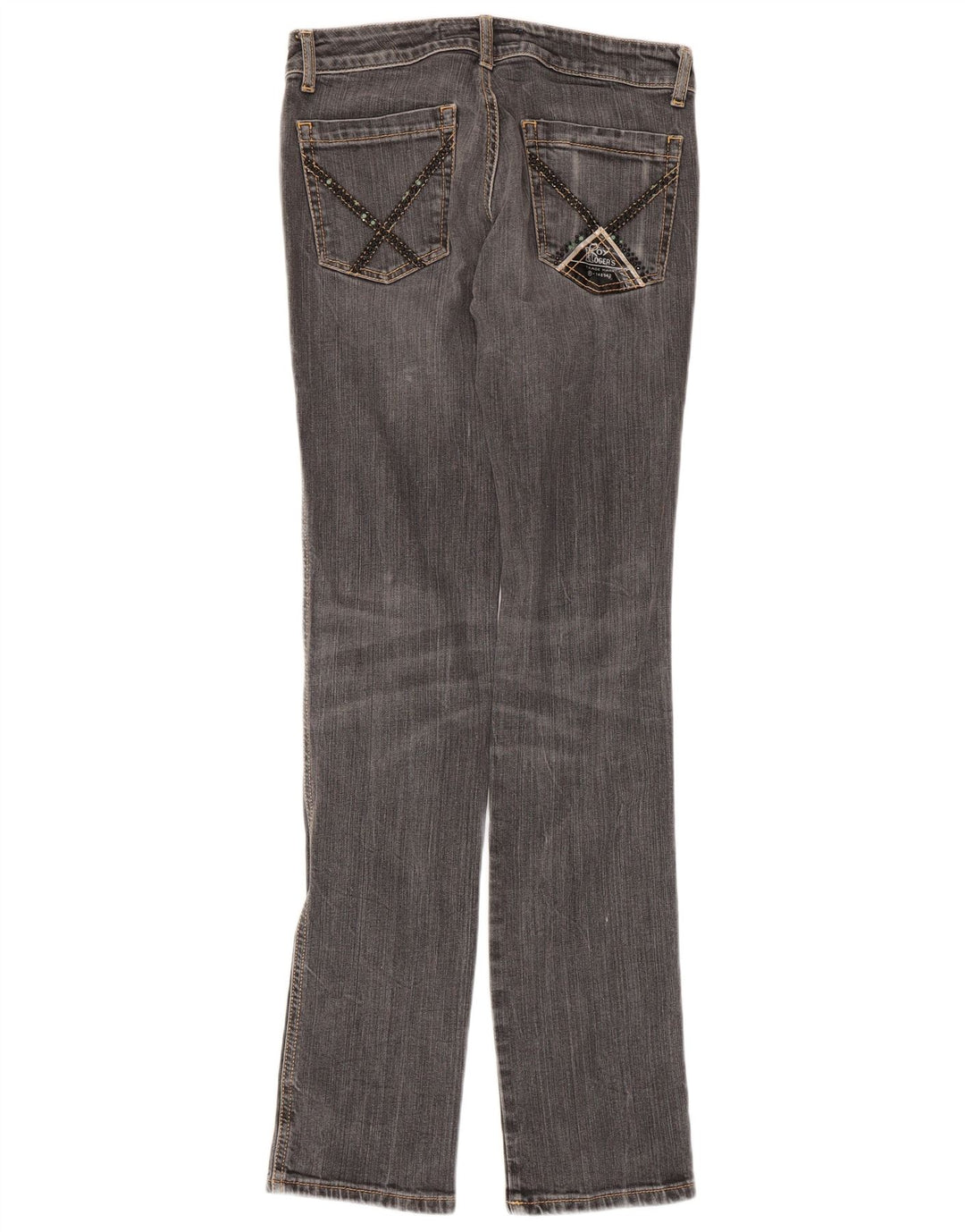 Roy Rogers Dame Slim Jeans W27 L33 Grå Bomuld