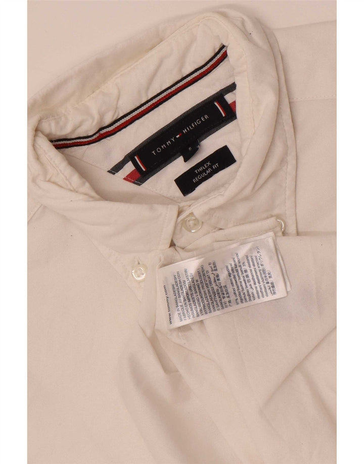 Tommy Hilfiger Herre Regular Fit skjorte Lille hvid bomuld