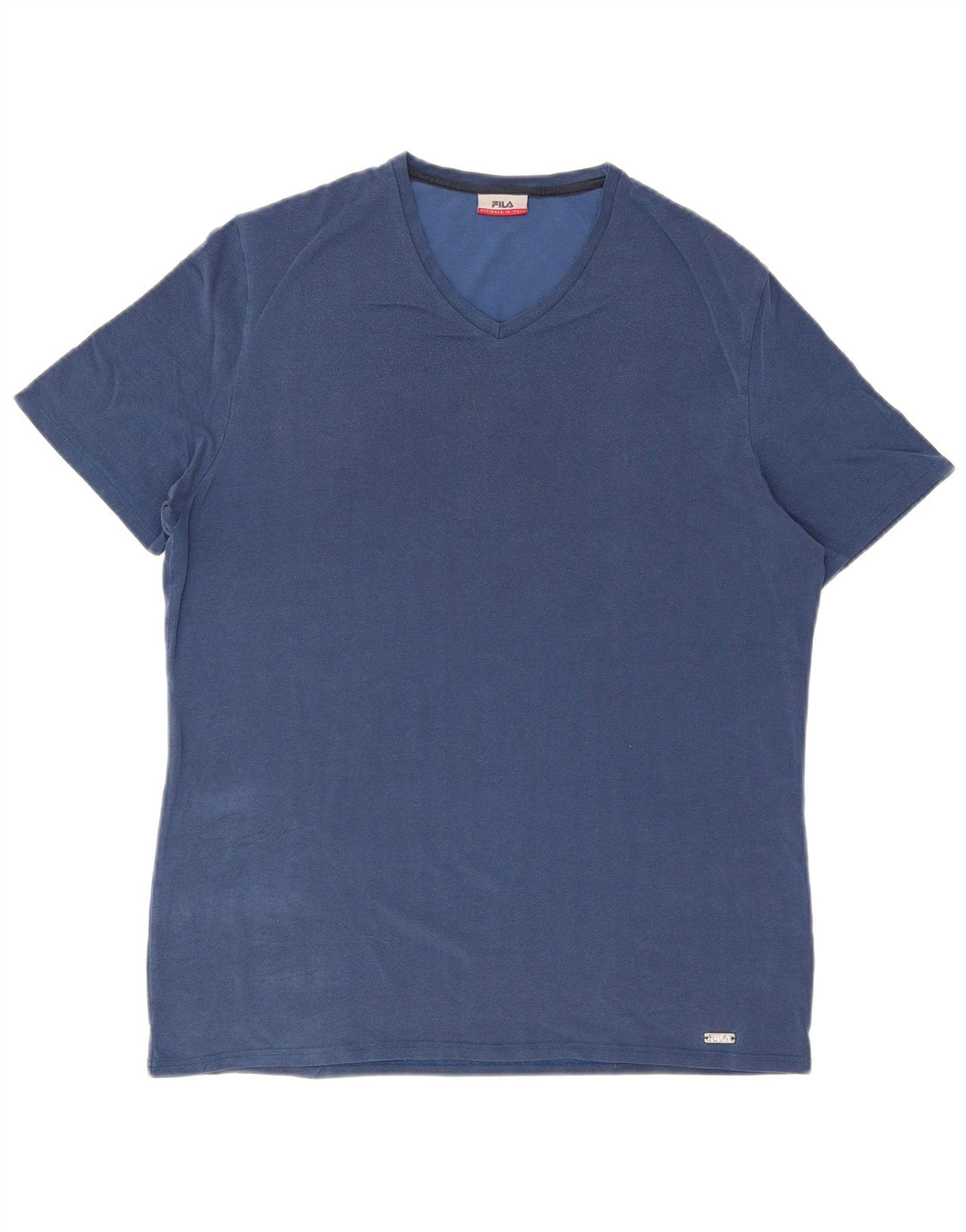 Fila Herre T-Shirt Top XL Blå sildebensbomuld