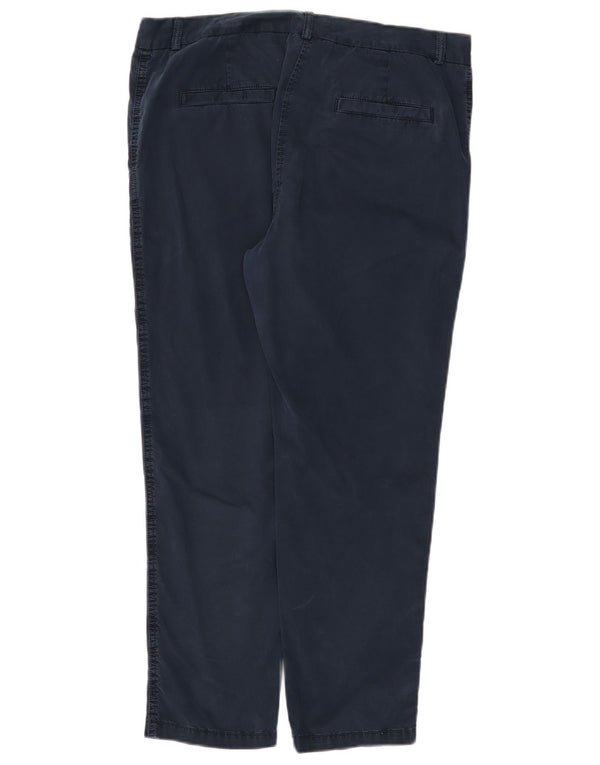 Marks & Spencer kvinders højtaljede chinosbukser UK 14 Large W34 L26 Navy B