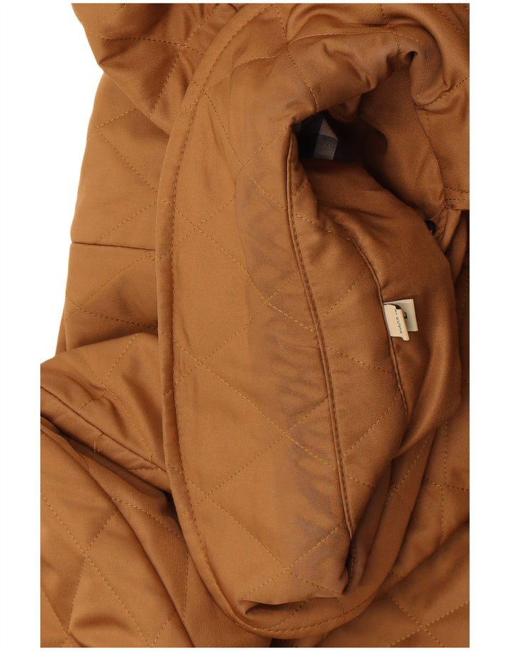 Burberry Quiltet jakke til kvinder UK 16 Stor beige bomuld