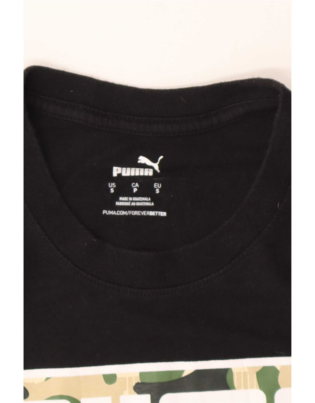 Puma Herre Grafisk T-Shirt Top Lille Sort