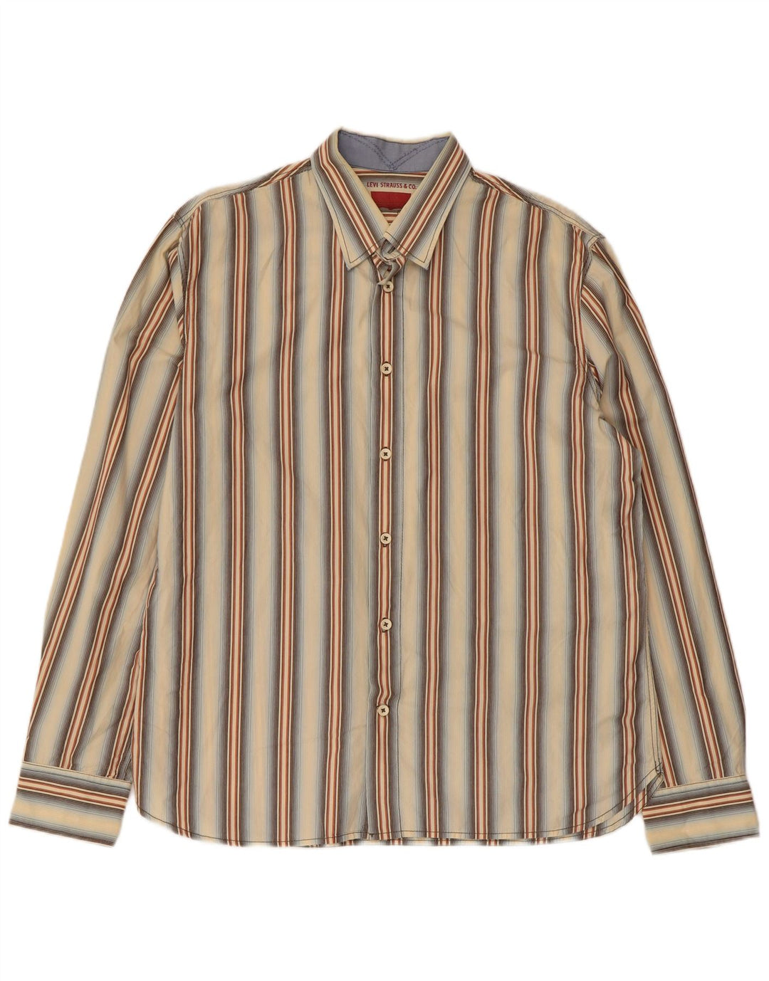 Levi's Herreskjorte Stor Beige Stribet Bomuld