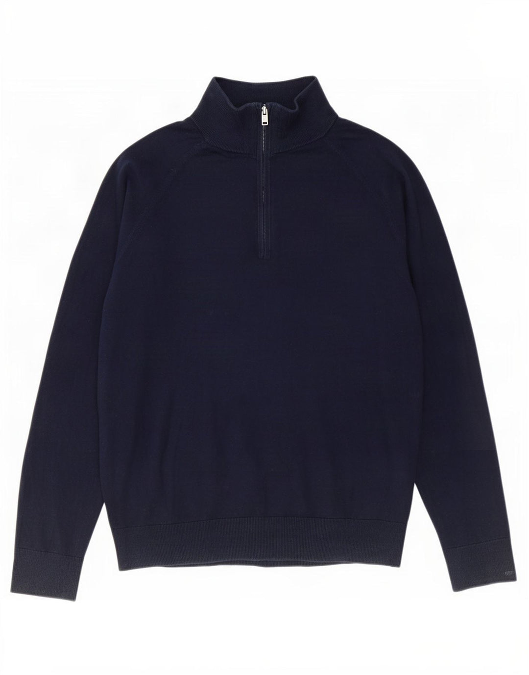 Gap Herre Zip Neck Jumper Sweater Stor Marineblå Bomuld
