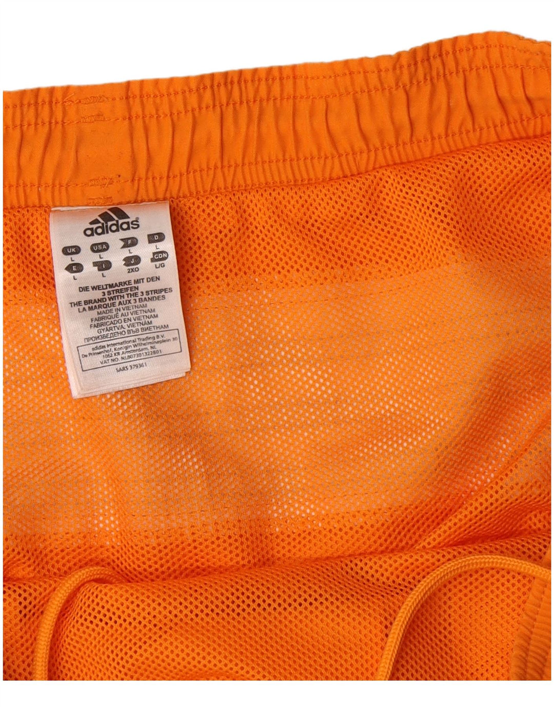 ADIDAS Grafiske svømmeshorts til mænd, store orange farveblok polyester