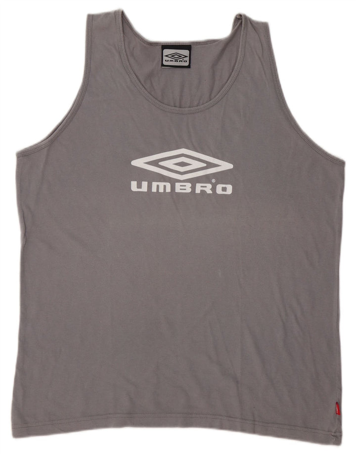 UMBRO Herre Grafisk Vest Top XL Grå Bomuld