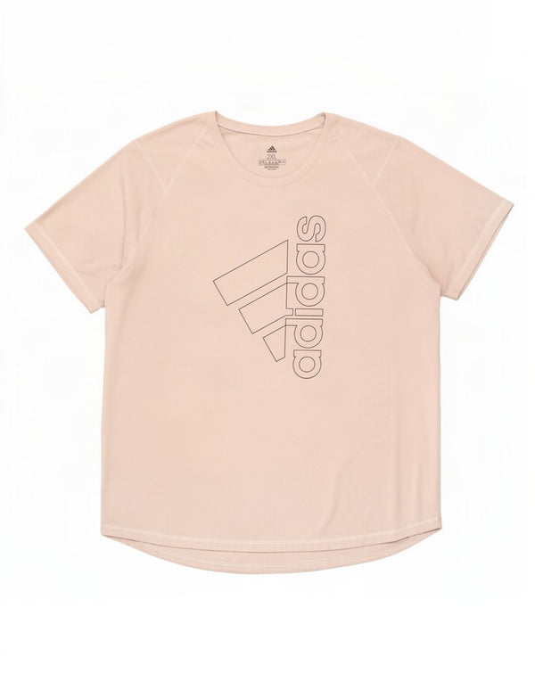 Adidas Aeroready Graphic T-Shirt Top UK 24/26 2XL Grå Polyester
