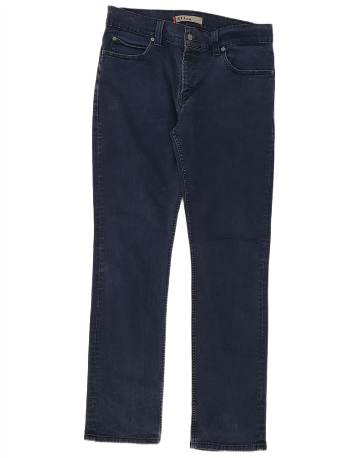 Levi's Dame 511 Slim Jeans W36 L34 Marineblå Bomuld