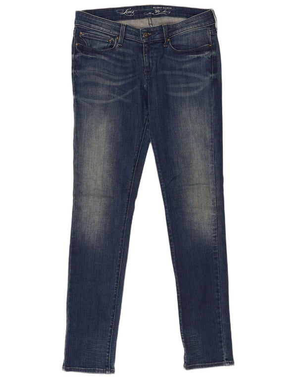 LEVI'S Dame Slight Curve Skinny Jeans W30 L34 Blå Bomuld