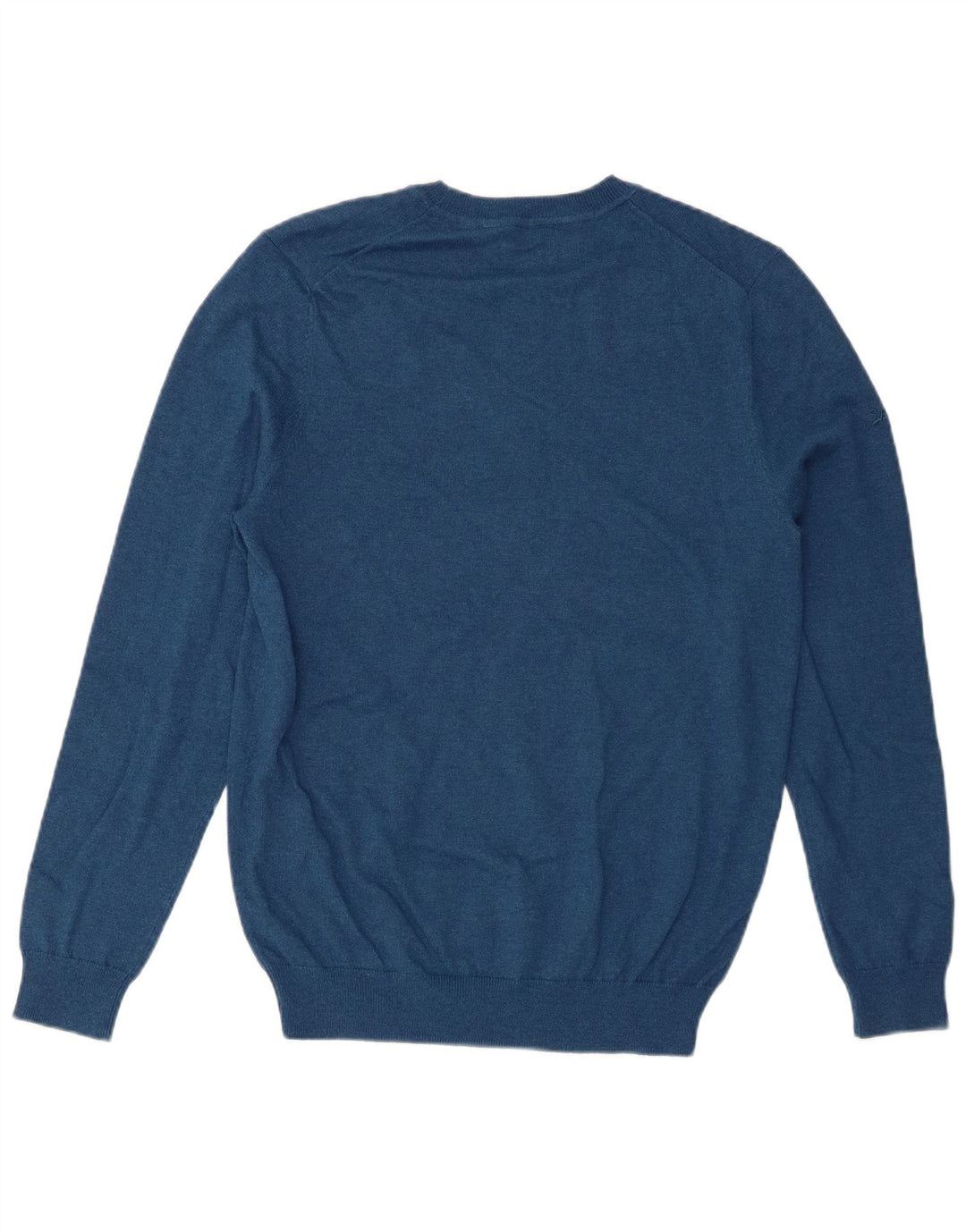 Superdry sweater med rund hals til mænd mellemblå bomuld