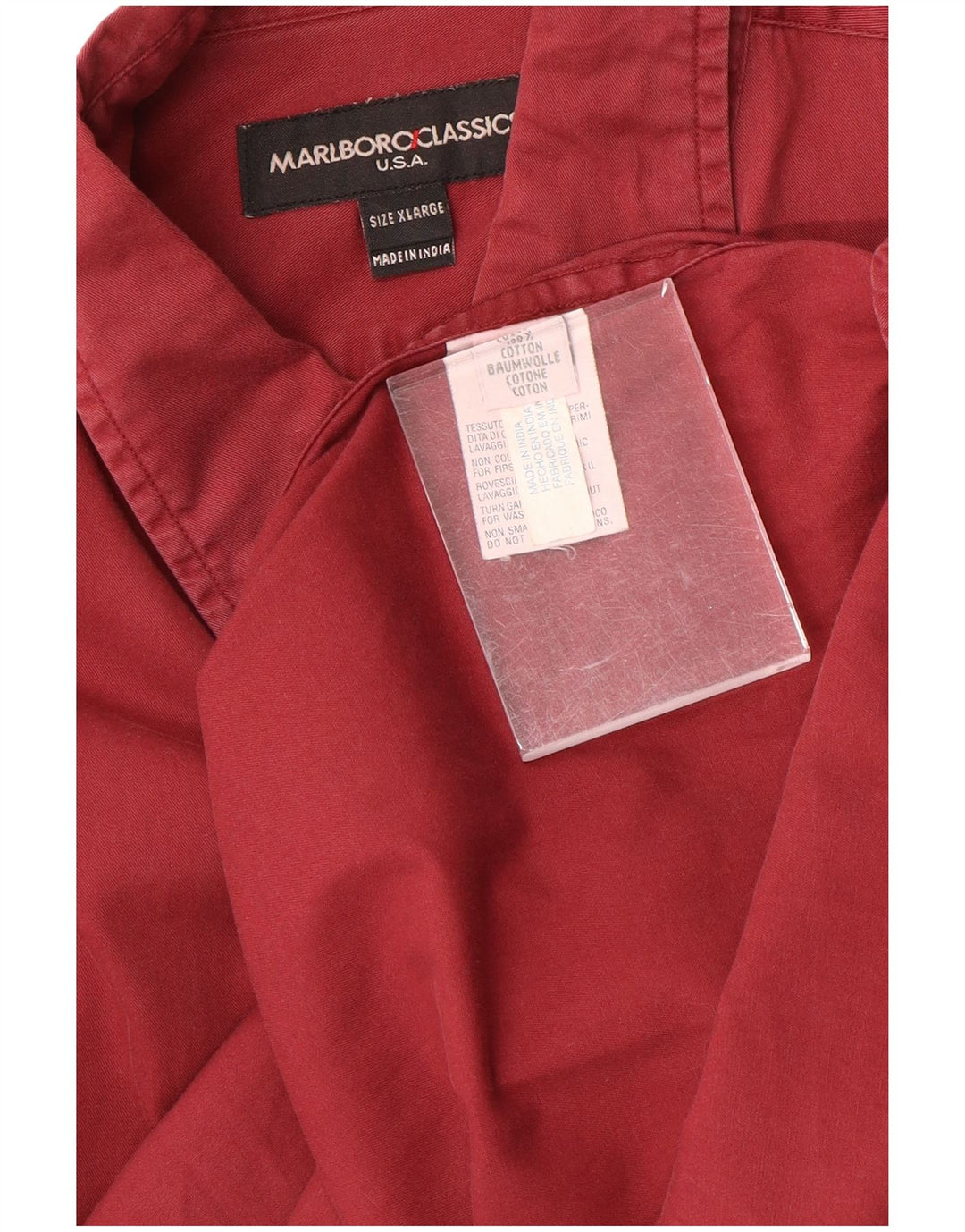 Marlboro Classics Herreskjorte XL Bourgogne bomuld